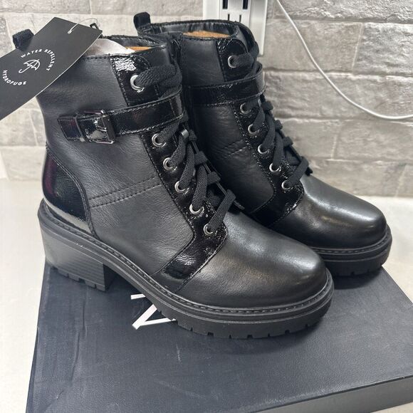 Naturalizer Jac Womens Water Repellent Ankle Combat & Lace-up Boots Size 9M NIB - Picture 3 of 5